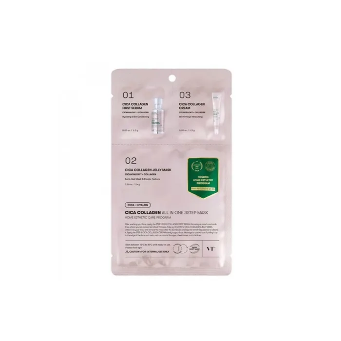 VT Cosmetics Cica Collagen All in One 3-Step Nourishing – veido kaukė